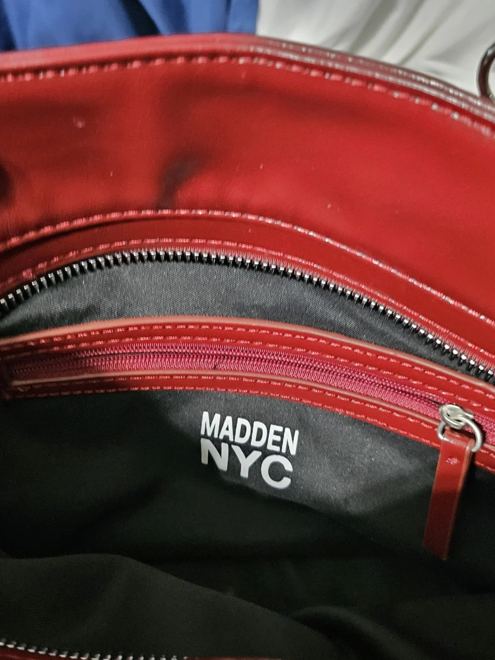 Madden NYC Women's Red/burgandy Satchel with Top Handles